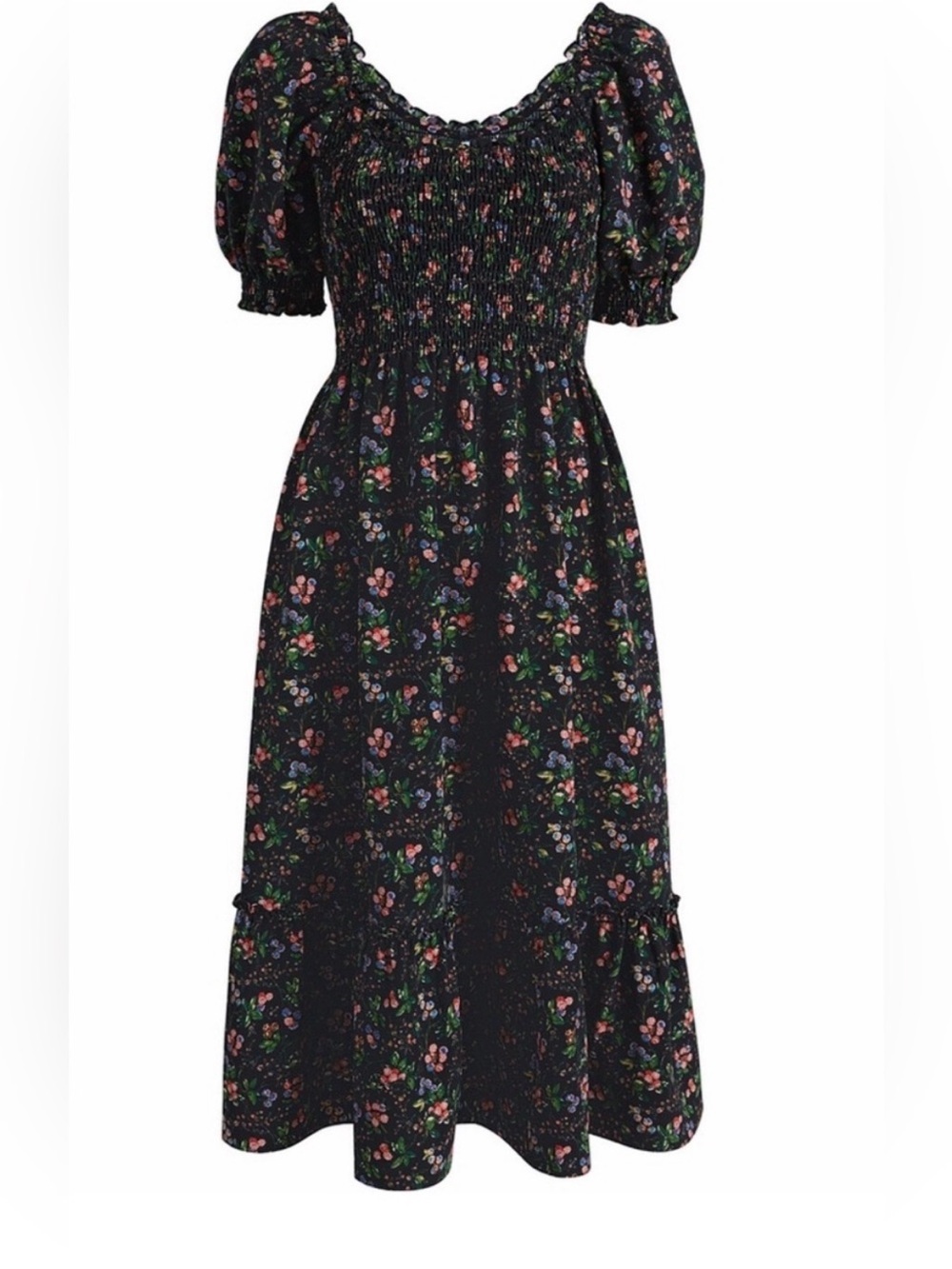 Hill House The Louisa Nap Dress - Multi Berry Crepe size Medium